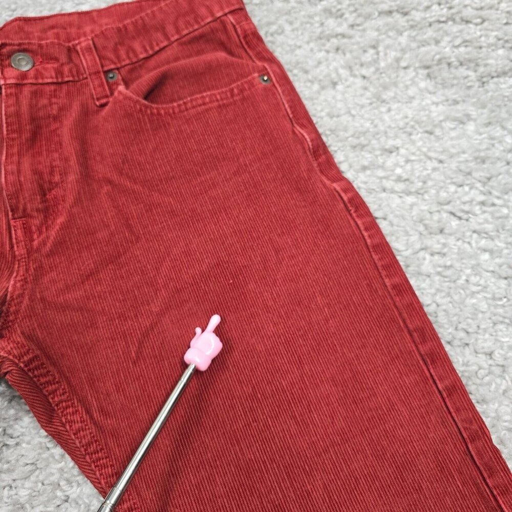 Levi's‎ 502 Mens Corduroy Straight Leg Pants Red Size 30 (fits 29x27) - Picture 10 of 16